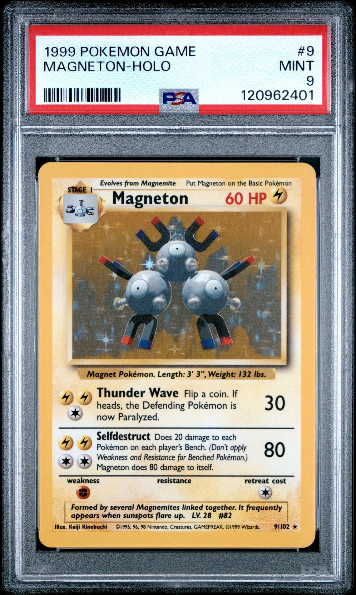 1999 Pokemon Game Magneton-Holo #9 Mint 9 front