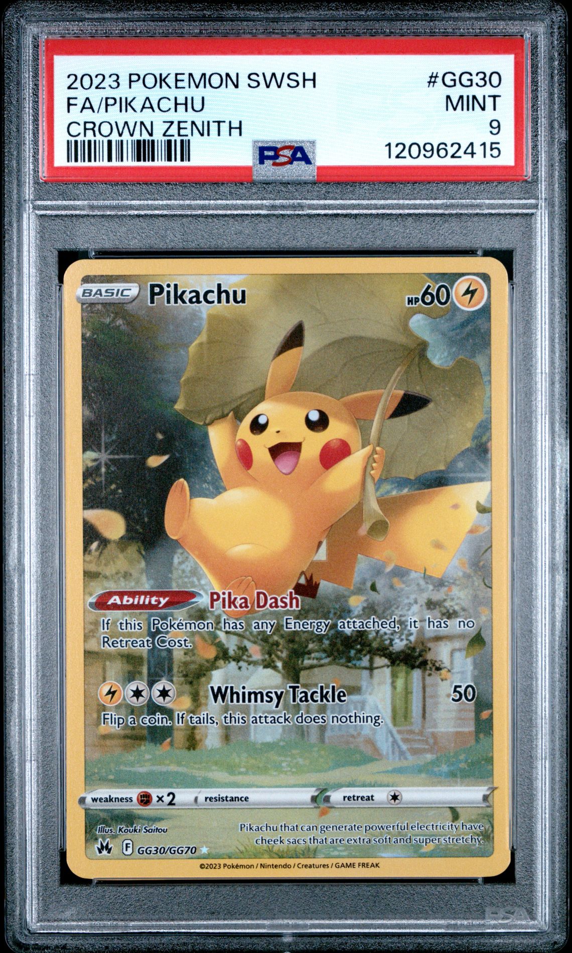 2023 Pokemon Sword And Shield Crown Zenith Fa/Pikachu #Gg30 (Crown Zenith) Mint 9 front