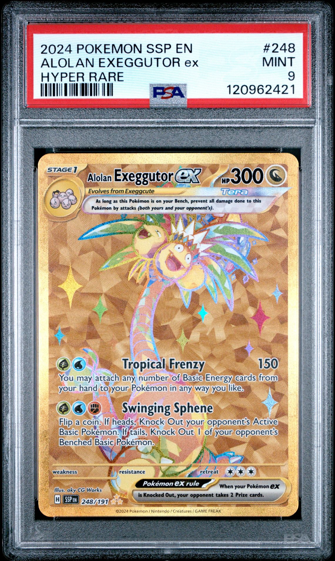 2024 Pokemon Ssp En-Surging Sparks Alolan Exeggutor Ex #248 (Hyper Rare) Mint 9 front