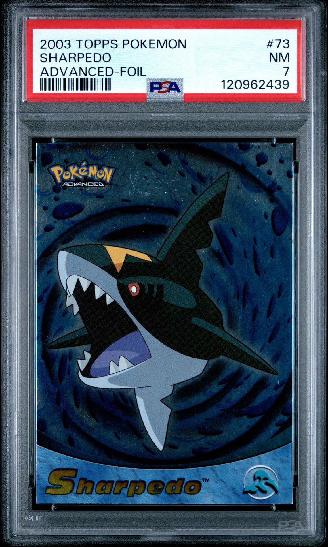 2003 Topps Pokemon Advanced Sharpedo #73 (Advanced-Foil) Nm 7 front