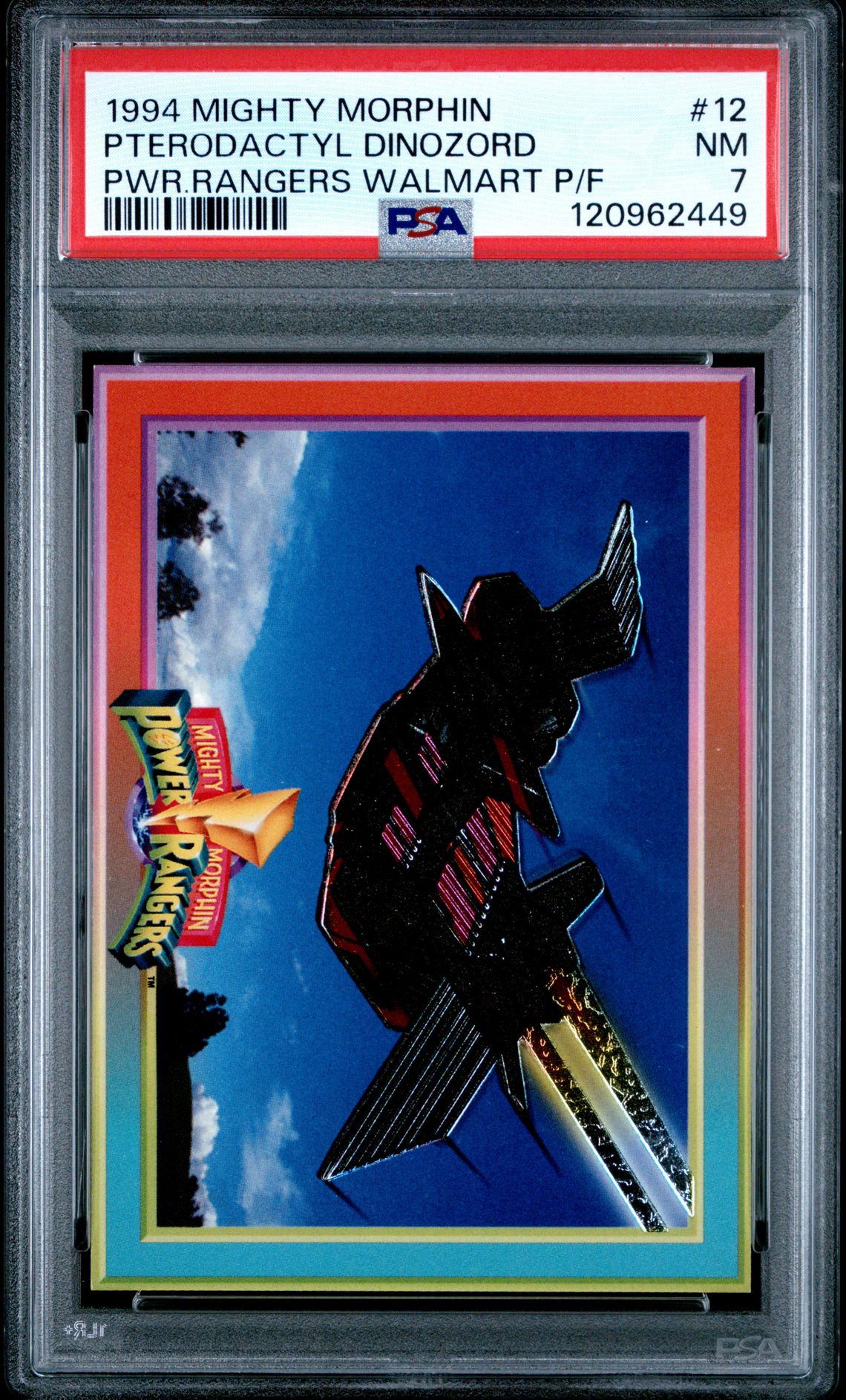 1994 Mighty Morphin Power Rangers Walmart Powerfoils Pterodactyl Dinozord #12 Nm 7 front