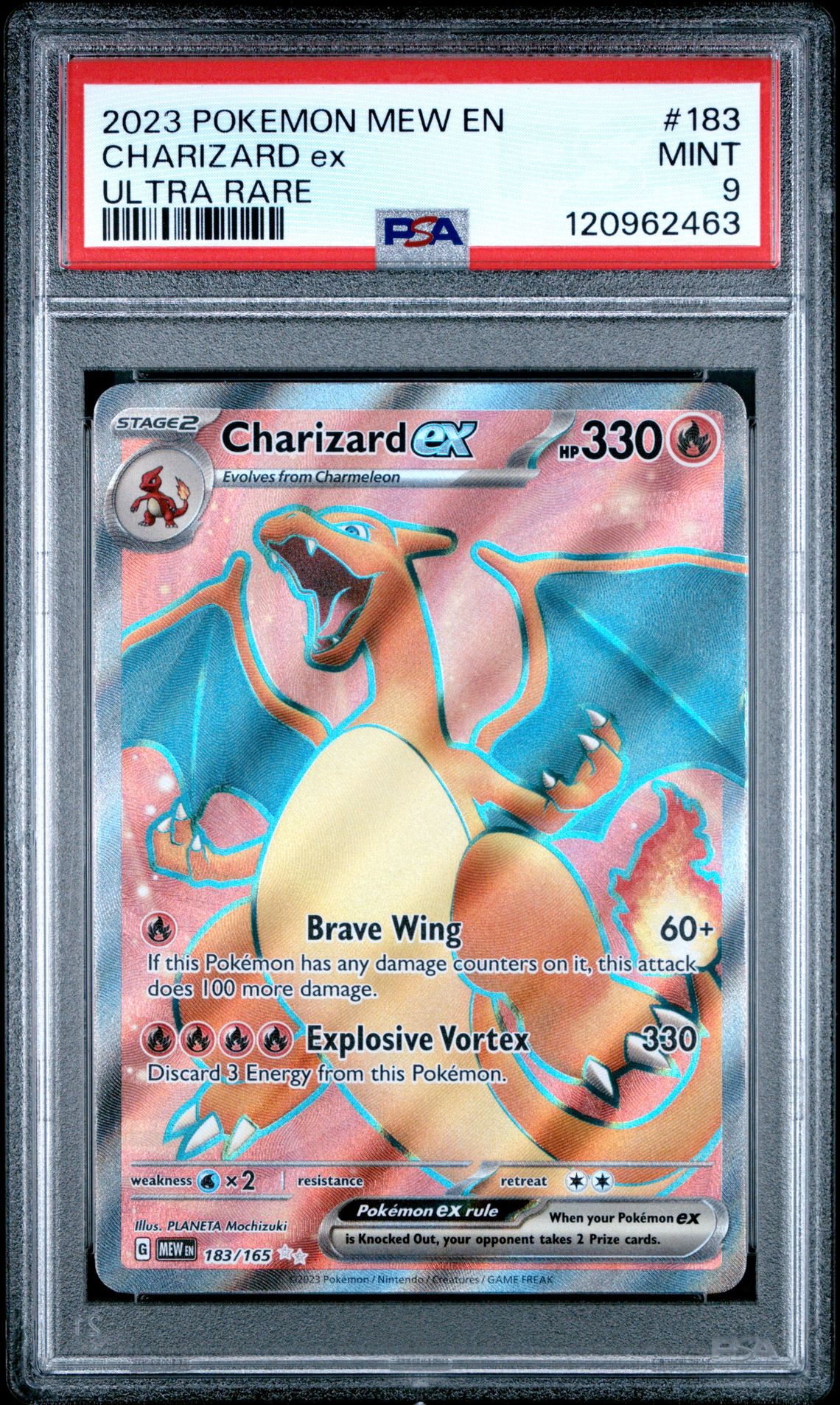 2023 Pokemon Mew En-151 Charizard Ex #183 (Ultra Rare) Mint 9 front