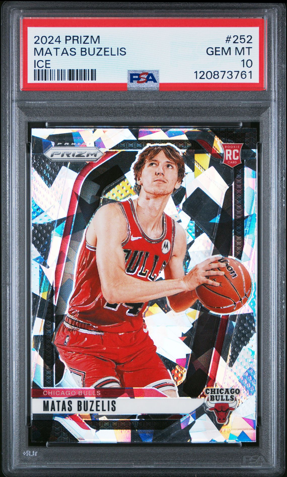 2024 Panini Prizm Matas Buzelis #252 (Ice) Gem Mt 10 front