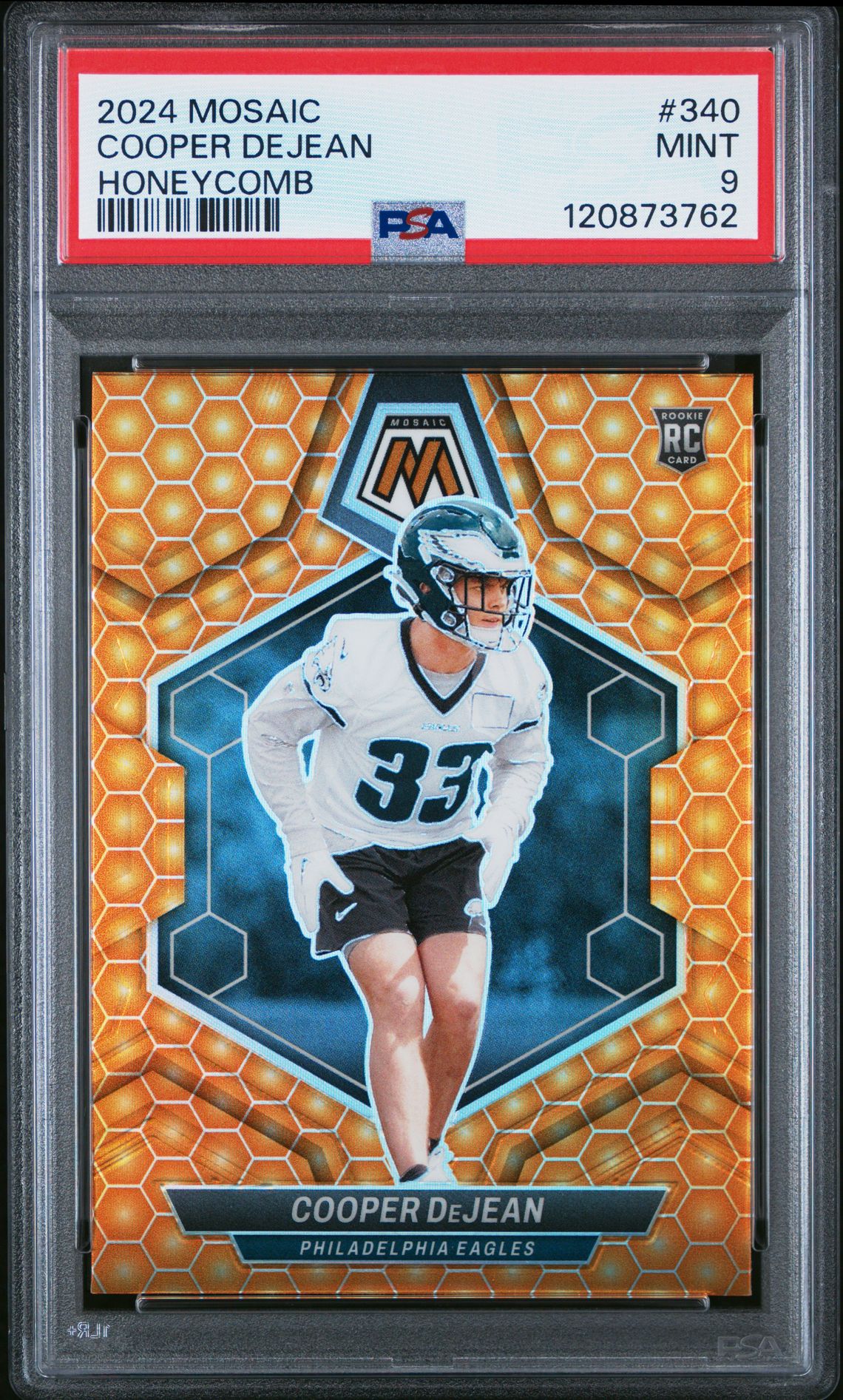 2024 Panini Mosaic Cooper Dejean #340 (Honeycomb) Mint 9 front