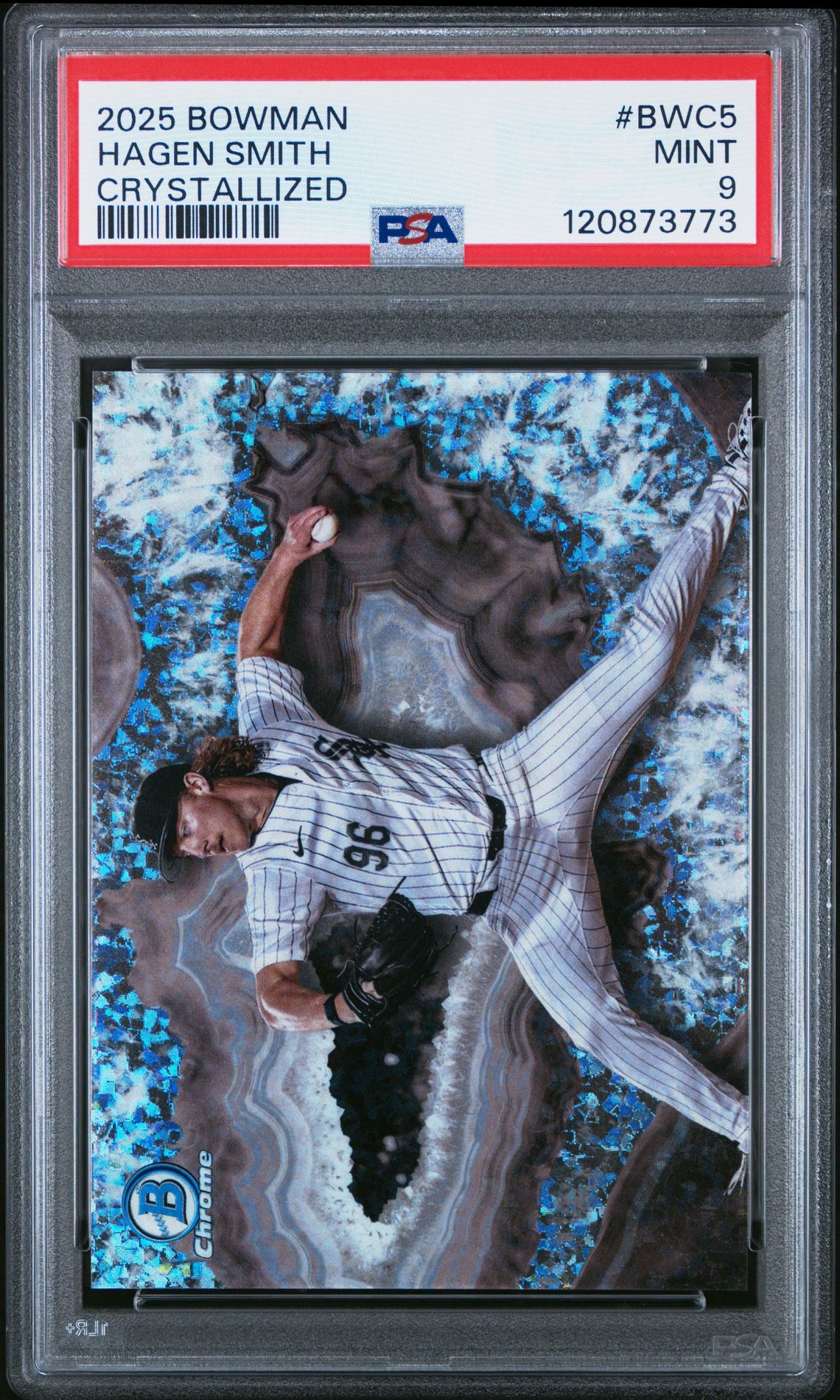 2025 Bowman Crystallized Hagen Smith #Bwc5 Mint 9 front