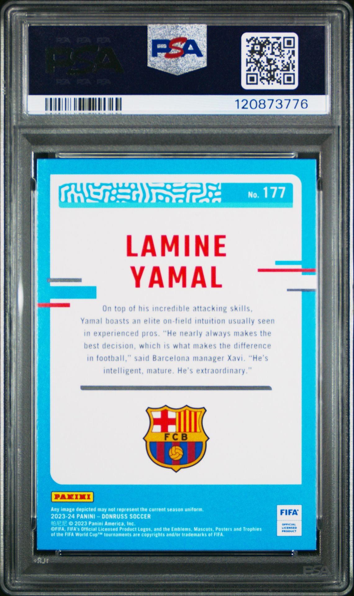2023-24 Panini Donruss Fifa Lamine Yamal #177 Mint 9 back