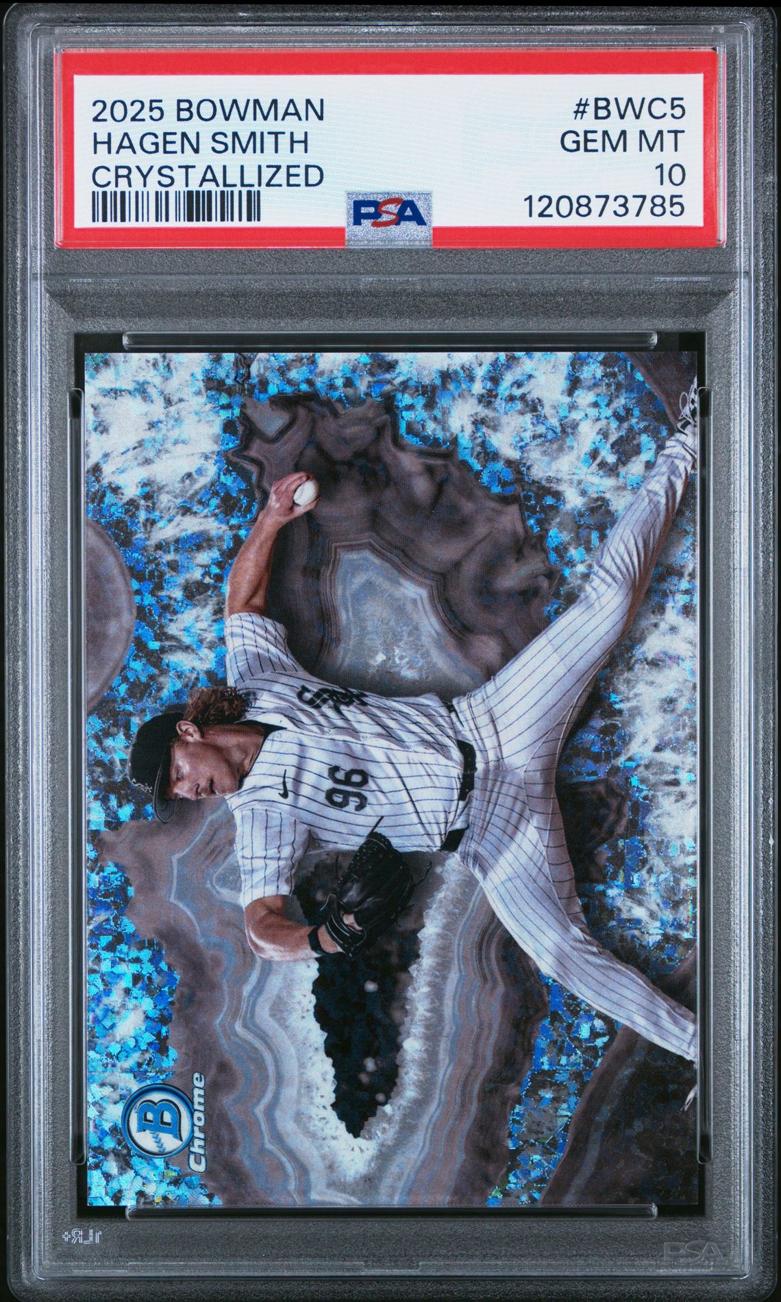 2025 Bowman Crystallized Hagen Smith #Bwc5 Gem Mt 10 front