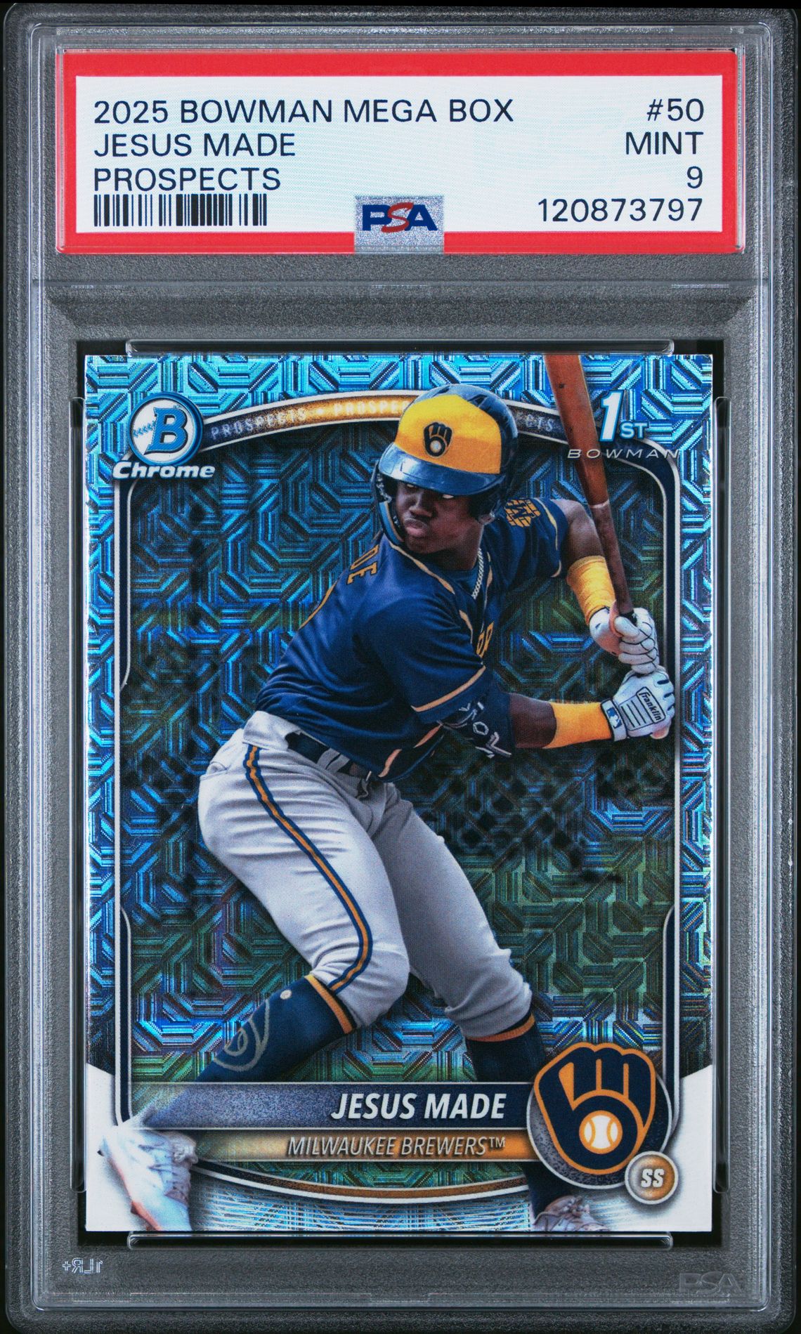 2025 Bowman Mega Box Chrome Prospects Jesus Made #50 Mint 9 front