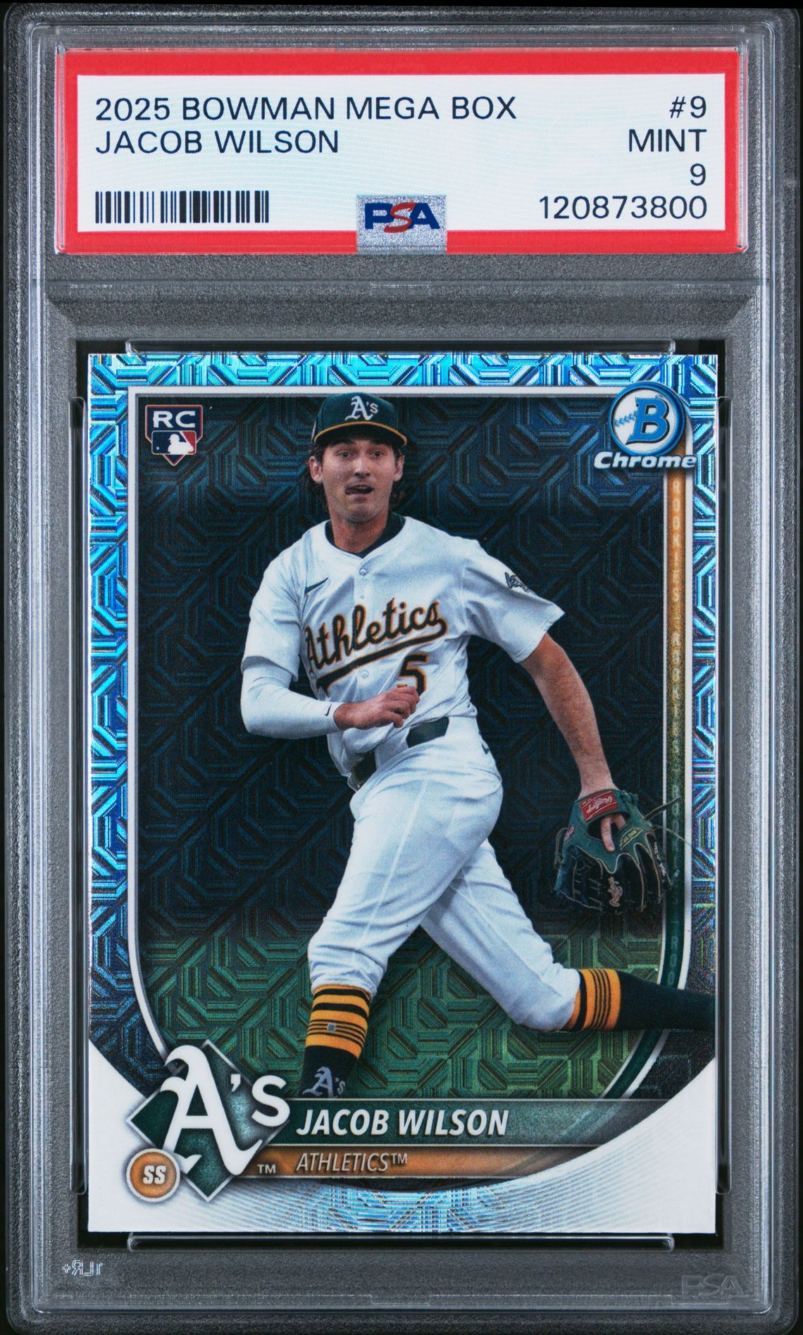 2025 Bowman Mega Box Chrome Jacob Wilson #9 Mint 9 front