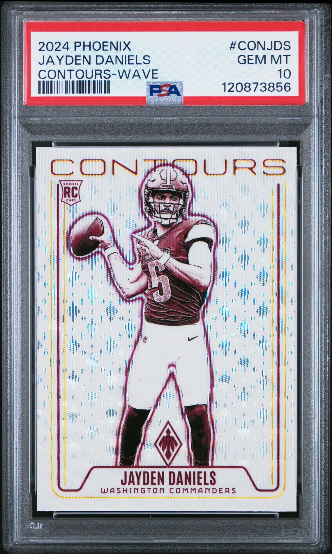 2024 Panini Phoenix Contours Jayden Daniels #Conjds (Contours-Wave) Gem Mt 10 front