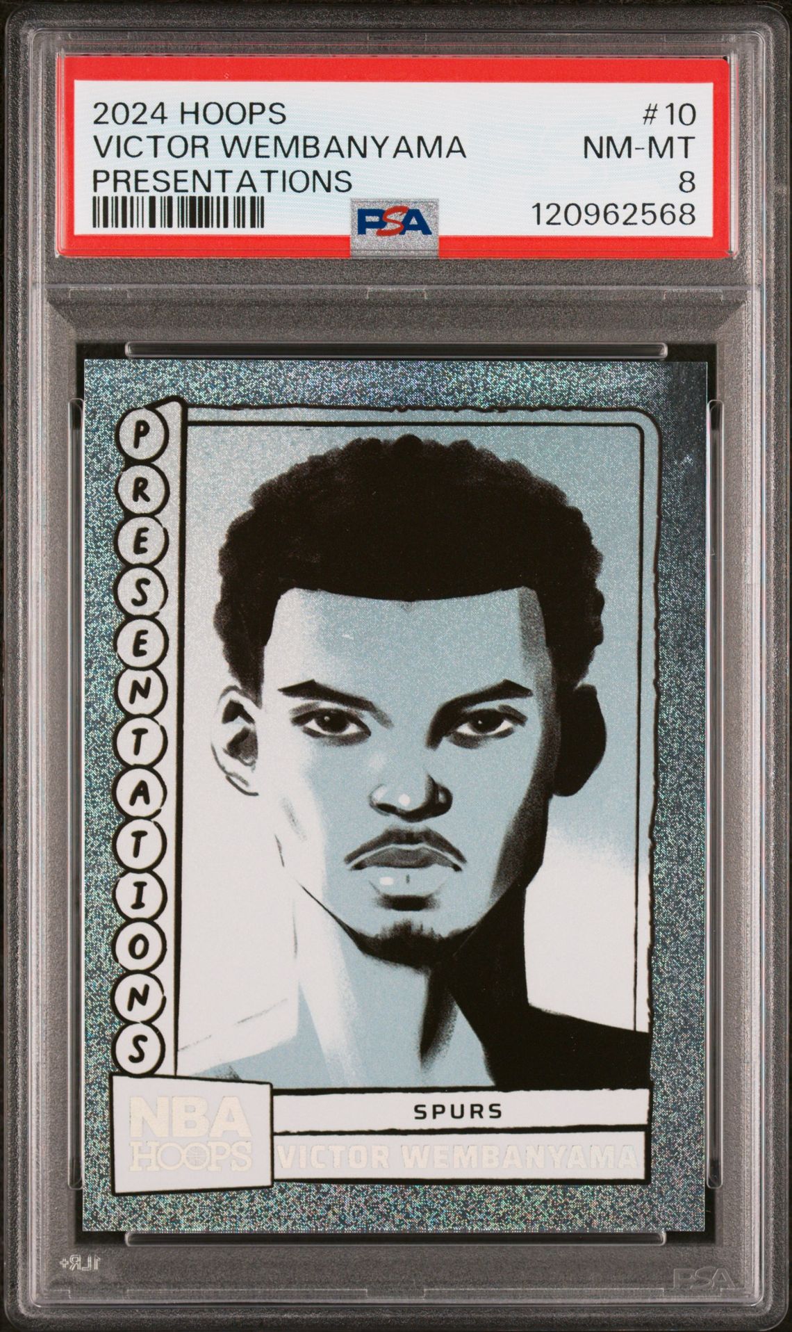 2024 Panini Nba Hoops Presentations Victor Wembanyama #10 Nm-Mt 8 front