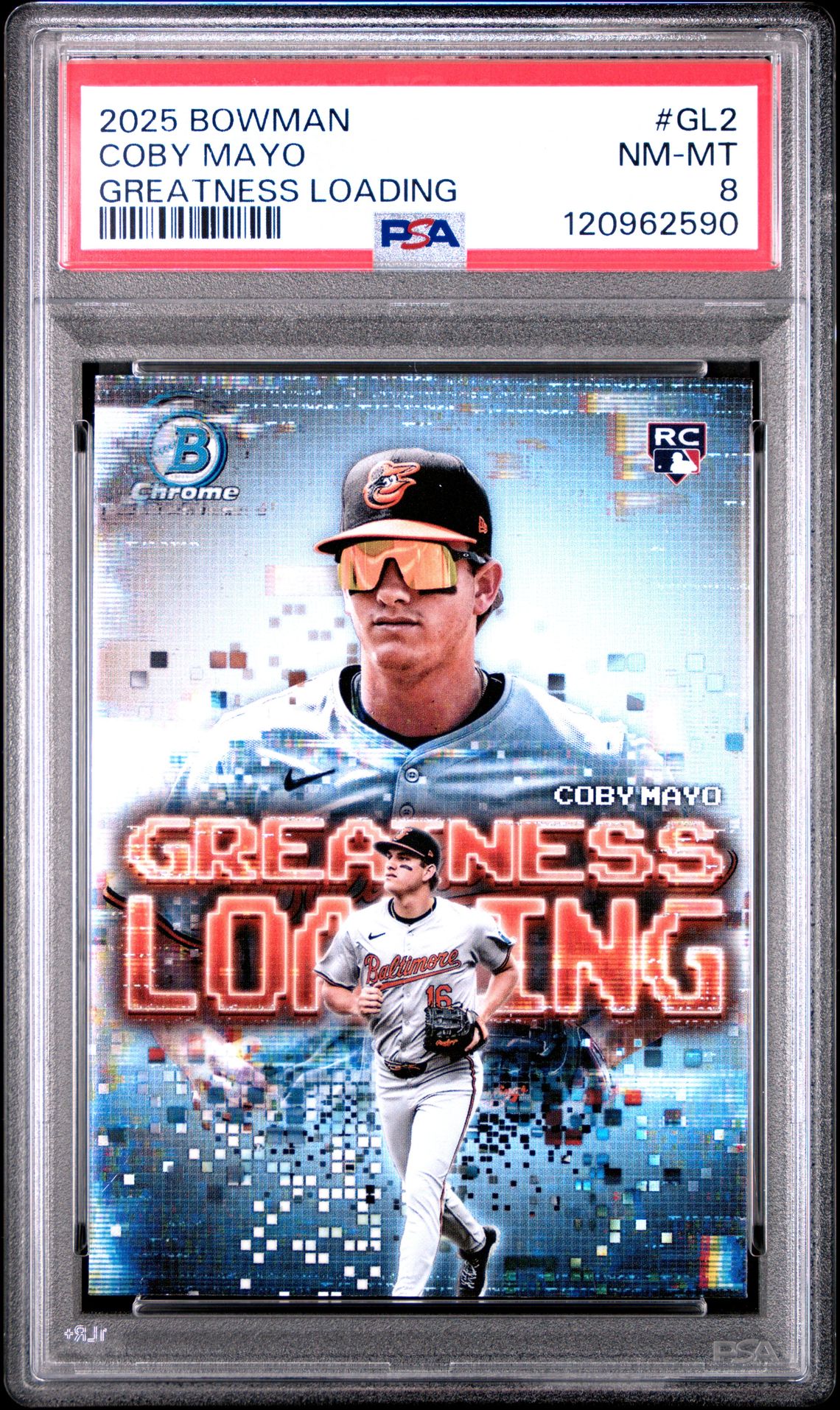 2025 Bowman Greatness Loading Coby Mayo #Gl2 Nm-Mt 8 front