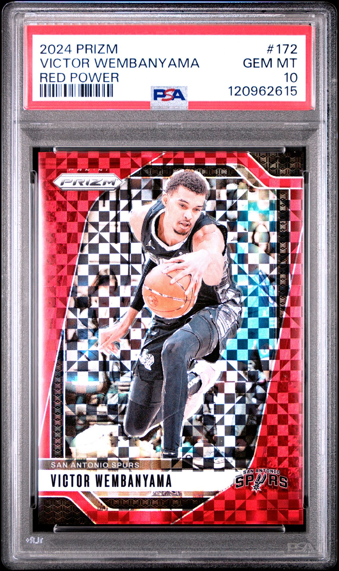 2024 Panini Prizm Victor Wembanyama #172 (Red Power) Gem Mt 10 front