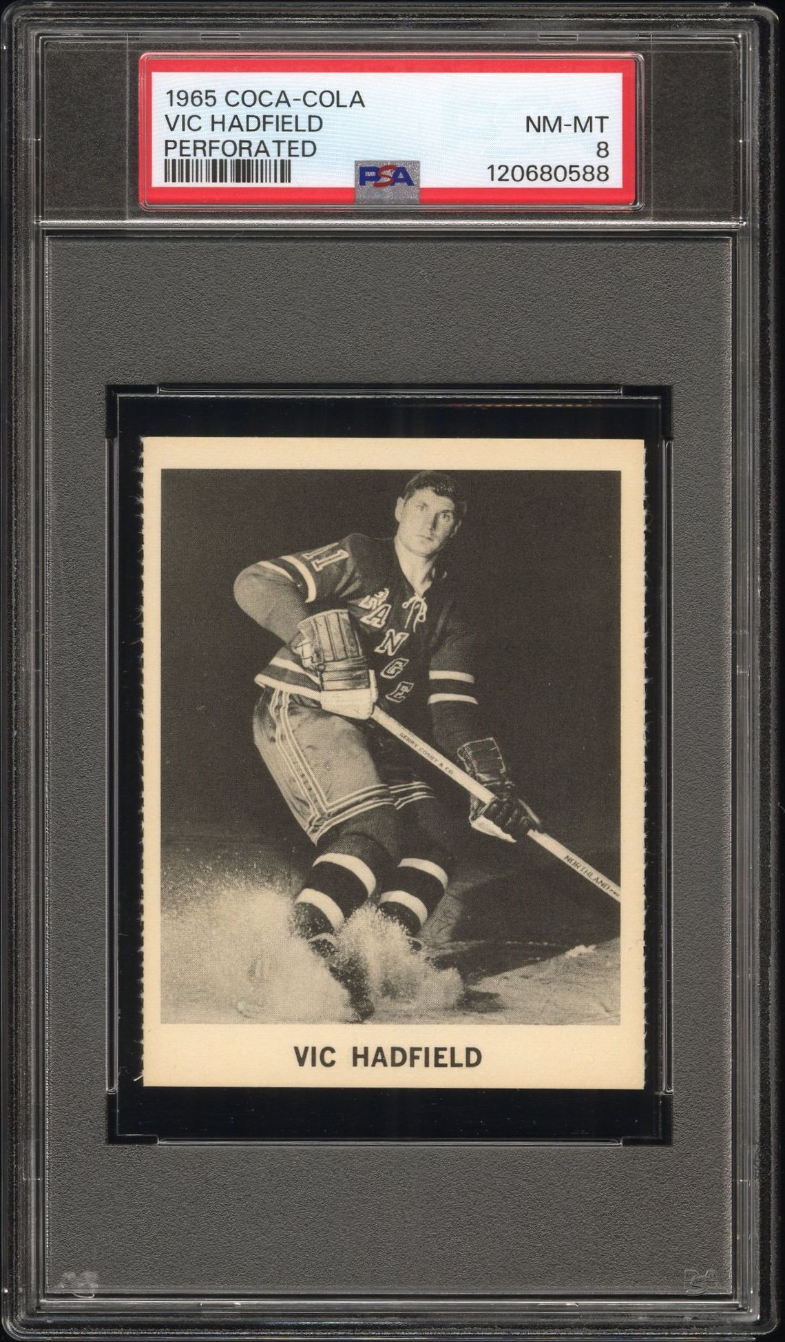 1965 Coca-Cola Vic Hadfield (Perforated) Nm-Mt 8 front