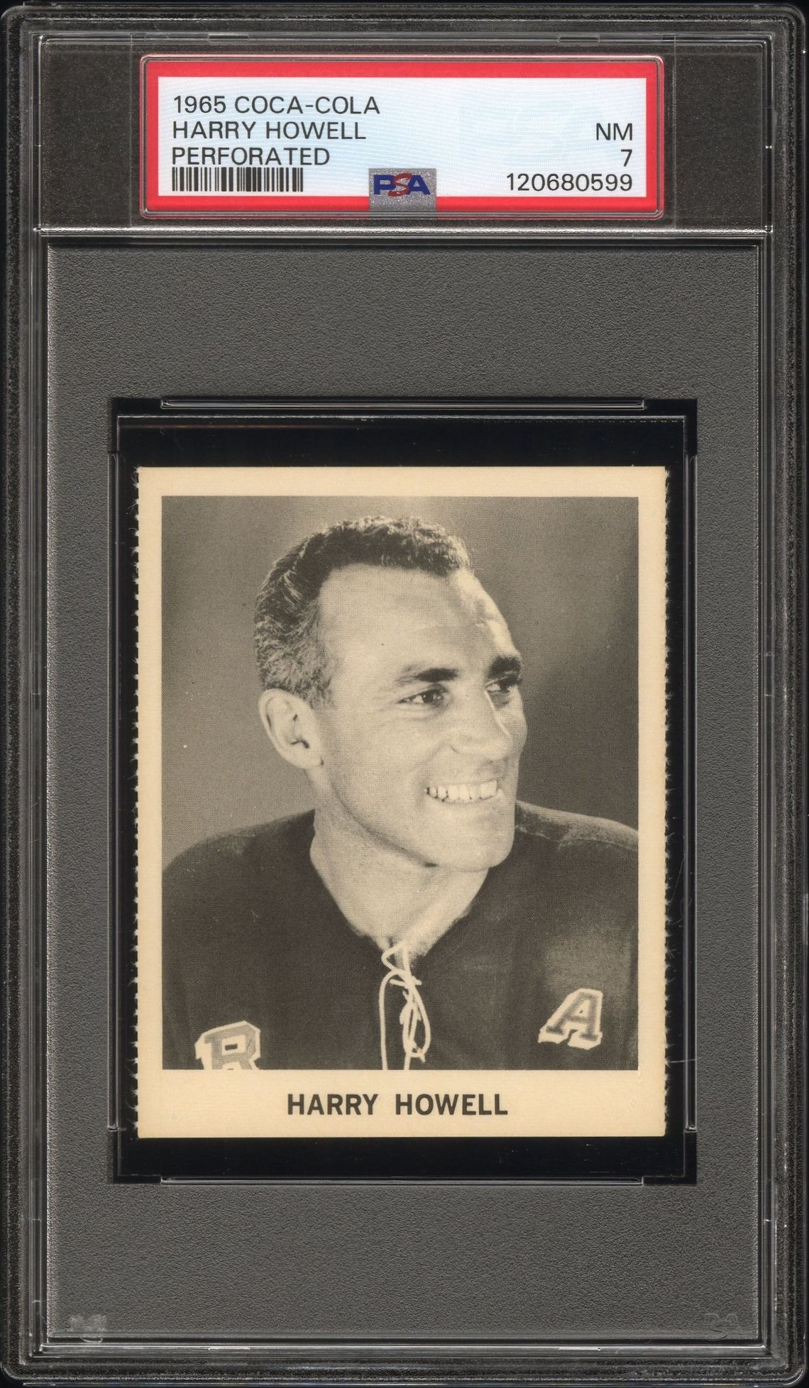 1965 Coca-Cola Harry Howell (Perforated) Nm 7 front