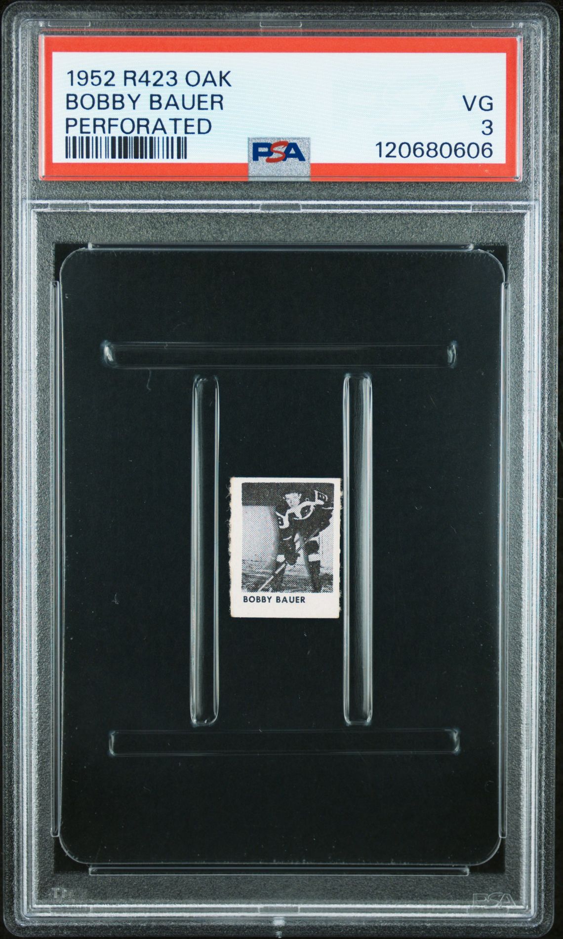 1952 R423 Oak Perforated Bobby Bauer (Perforated) Vg 3 front