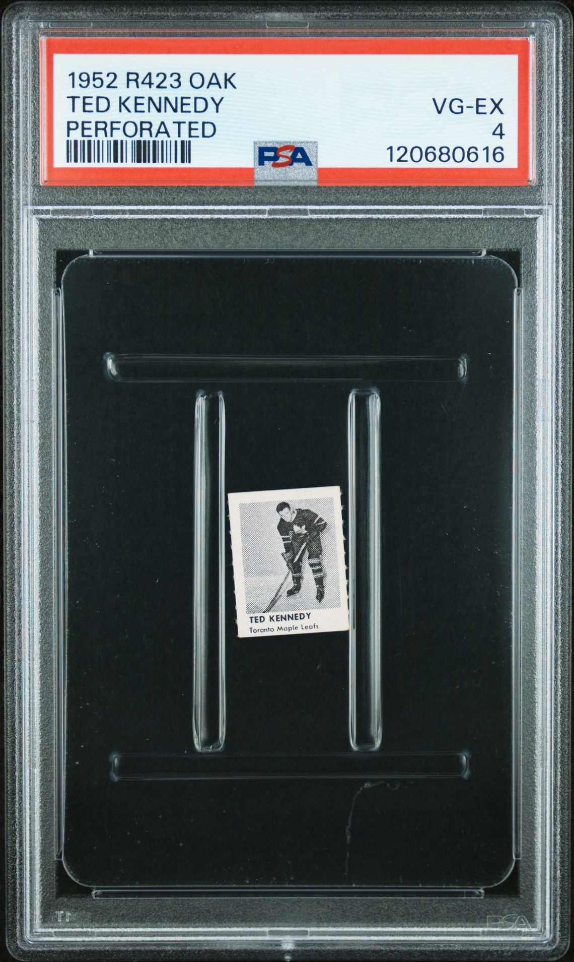 1952 R423 Oak Perforated Ted Kennedy (Perforated) Vg-Ex 4 front