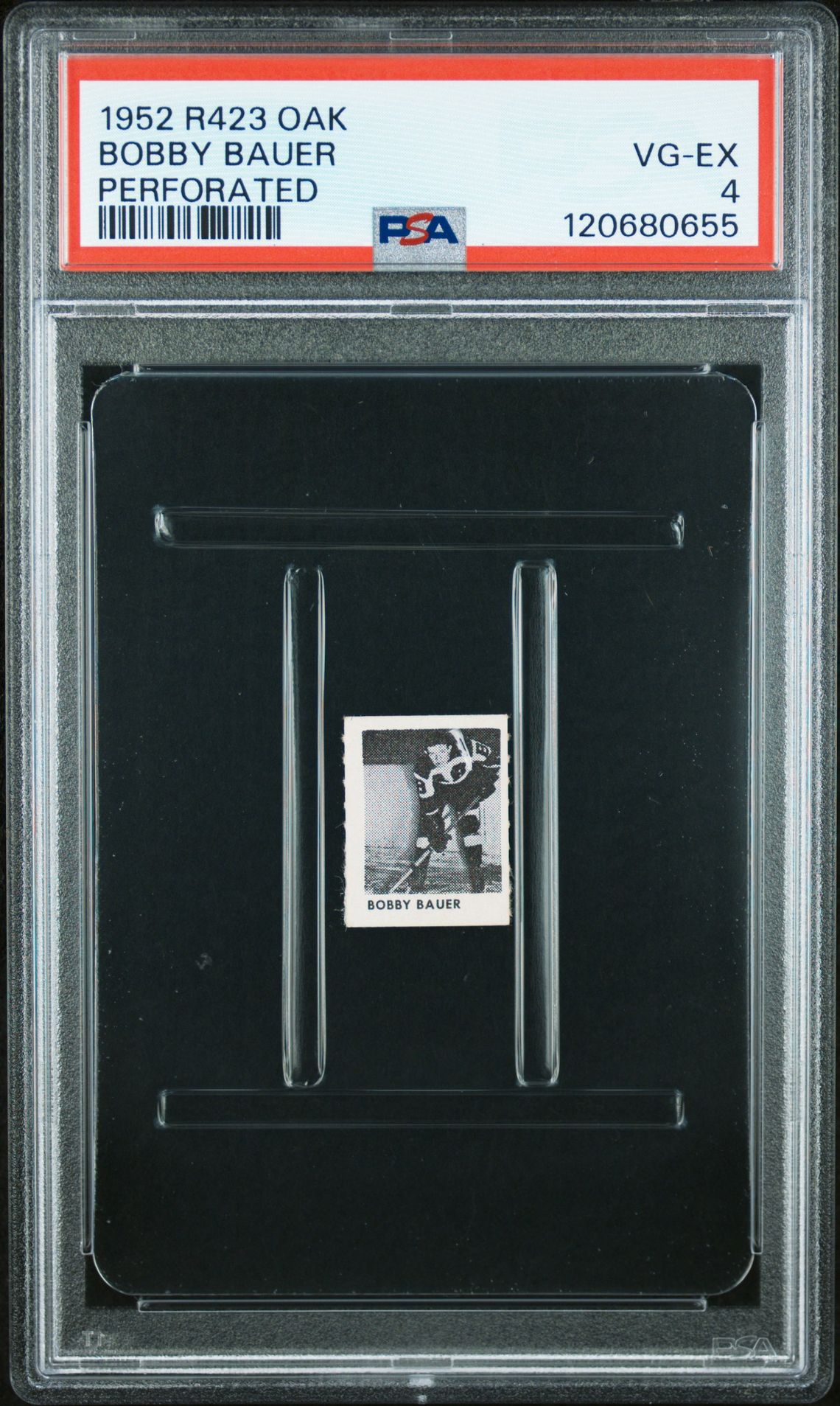 1952 R423 Oak Perforated Bobby Bauer (Perforated) Vg-Ex 4 front