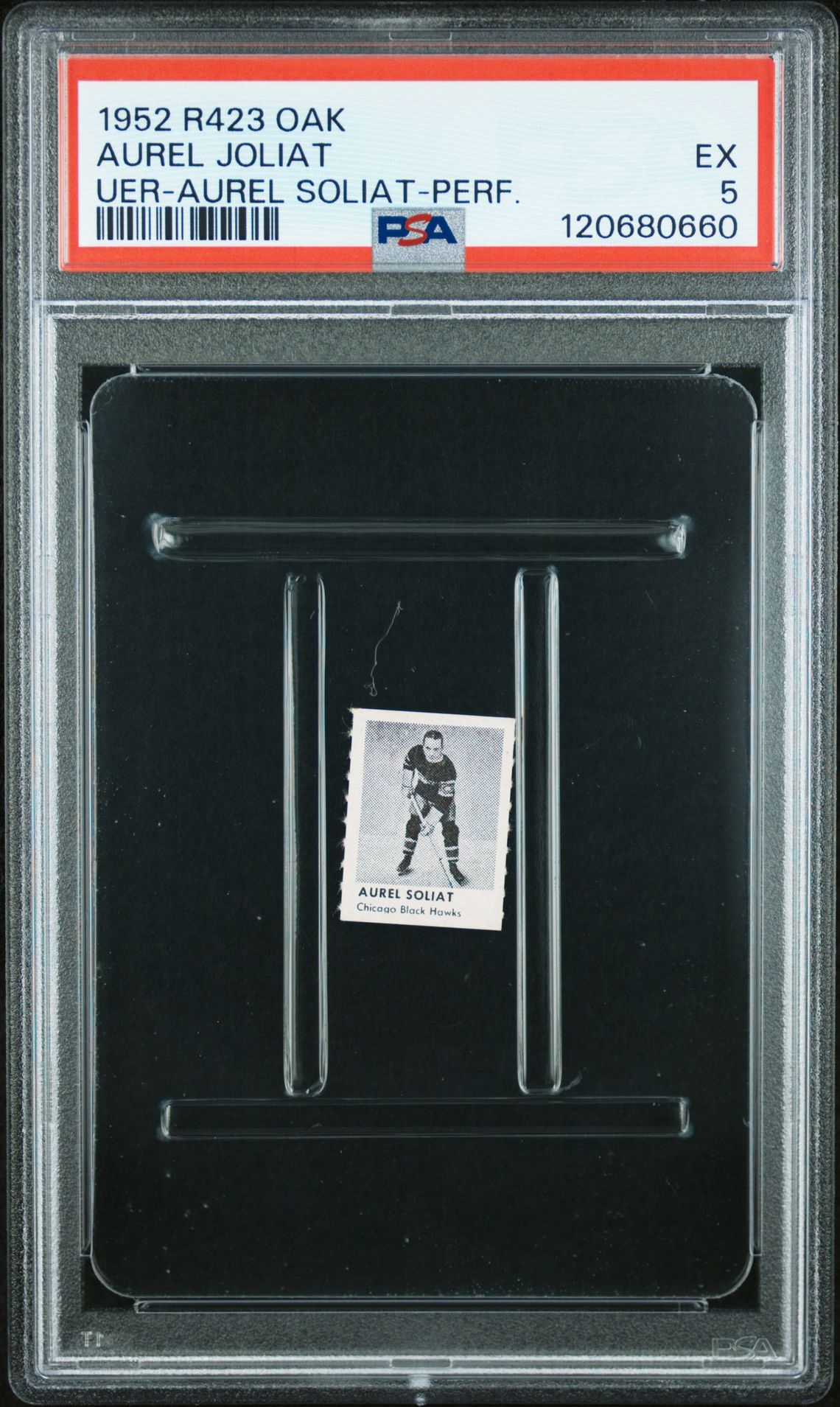 1952 R423 Oak Perforated Aurel Joliat (Uer-Aurel Soliat-Perf.) Ex 5 front