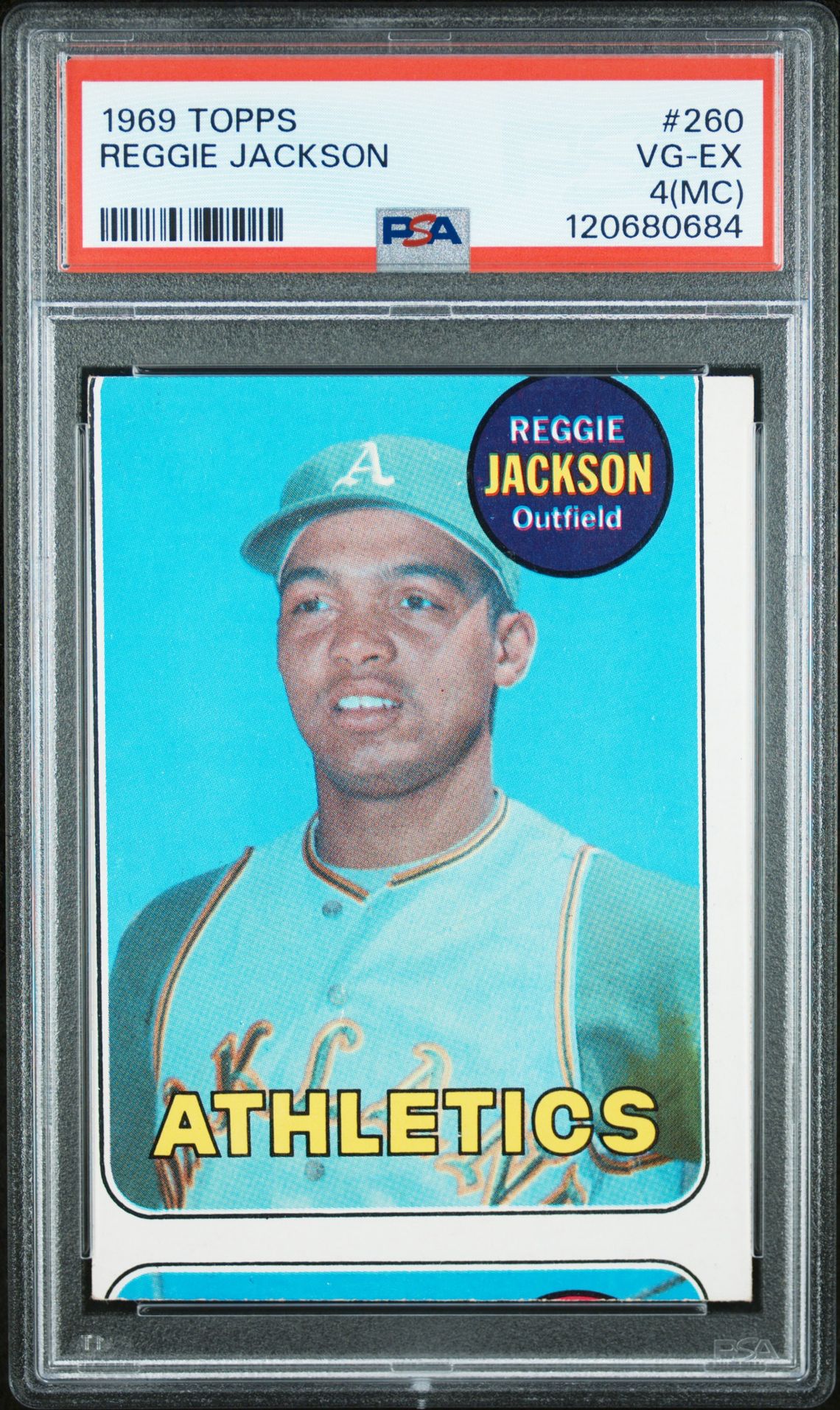 1969 Topps Reggie Jackson #260 Vg-Ex 4 (Mc) front