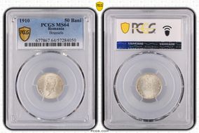 1910 50 Bani Brussels MS64