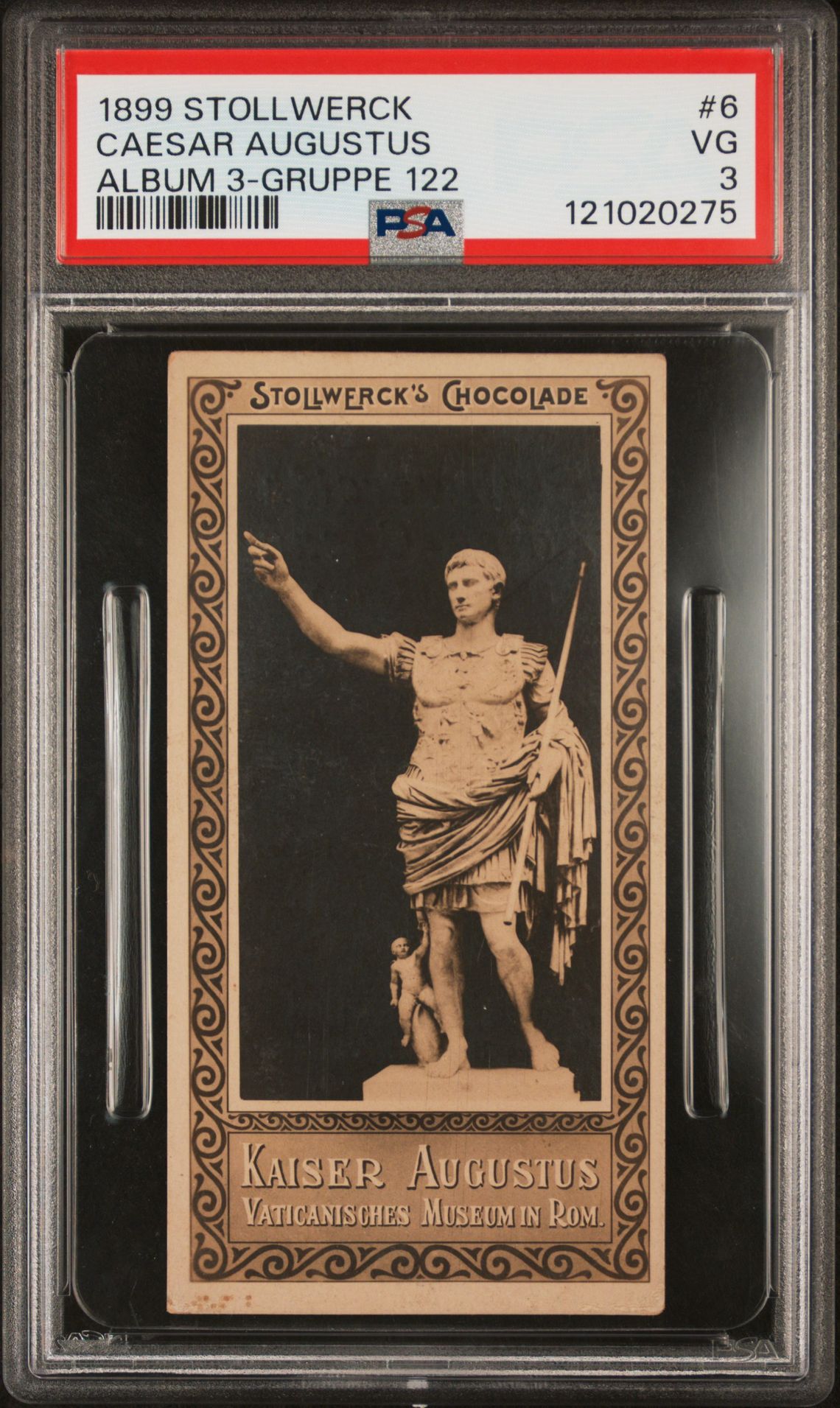 1899 STOLLWERCK ALBUM 3 GRUPPE 122 #6 Caesar Augustus front