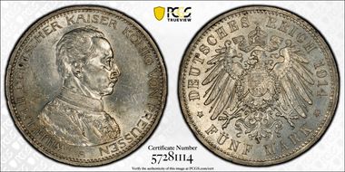 1914-A 5 Mk J-114 AU58