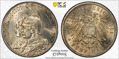 1901 5 Mk 200 Years J-106 KM-526  Ag N1