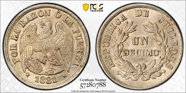 1881-So Decimo MS63