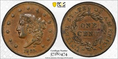 1835 1C N-8 AU58BN