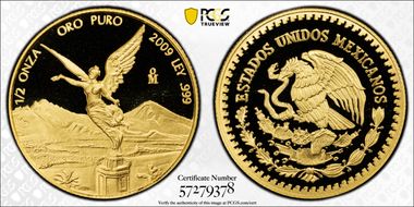 2009-Mo 1/2 oz Libertad Au PR70DCAM