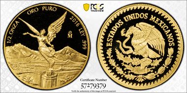 2016-Mo 1/2 oz Libertad Au PR69DCAM
