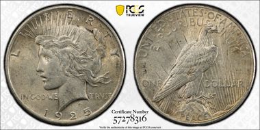 1925 $1 AU58