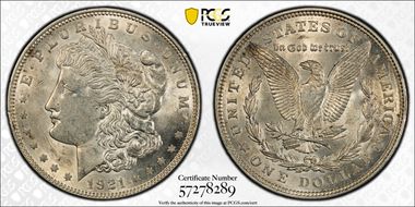 1921 $1 Morgan MS62