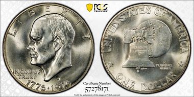 1976-S $1 Silver MS65