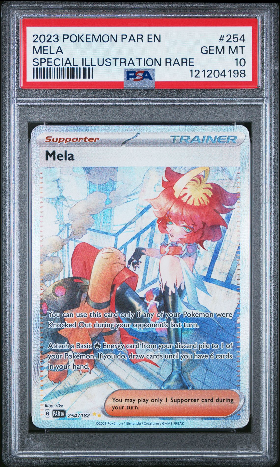 2023 Pokemon POKEMON PAR EN-PARADOX RIFT SPECIAL ILLUSTRATION RARE #254 Mela front