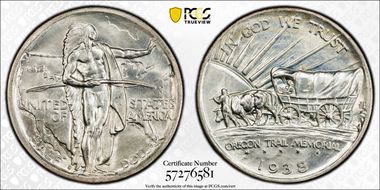 1938-S 50C Oregon MS66