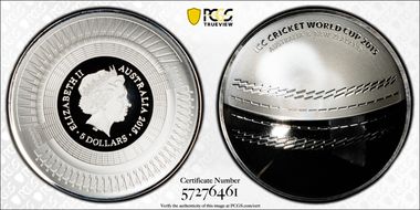2015 $5 ICC Cricket World Cup PR69DCAM