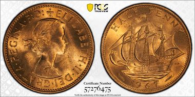 1967 1/2D S-4158 MS65RD