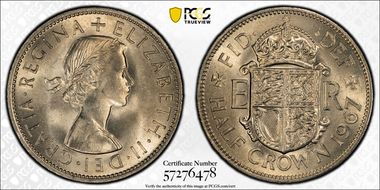 1967 1/2 Cr S-4145 MS65
