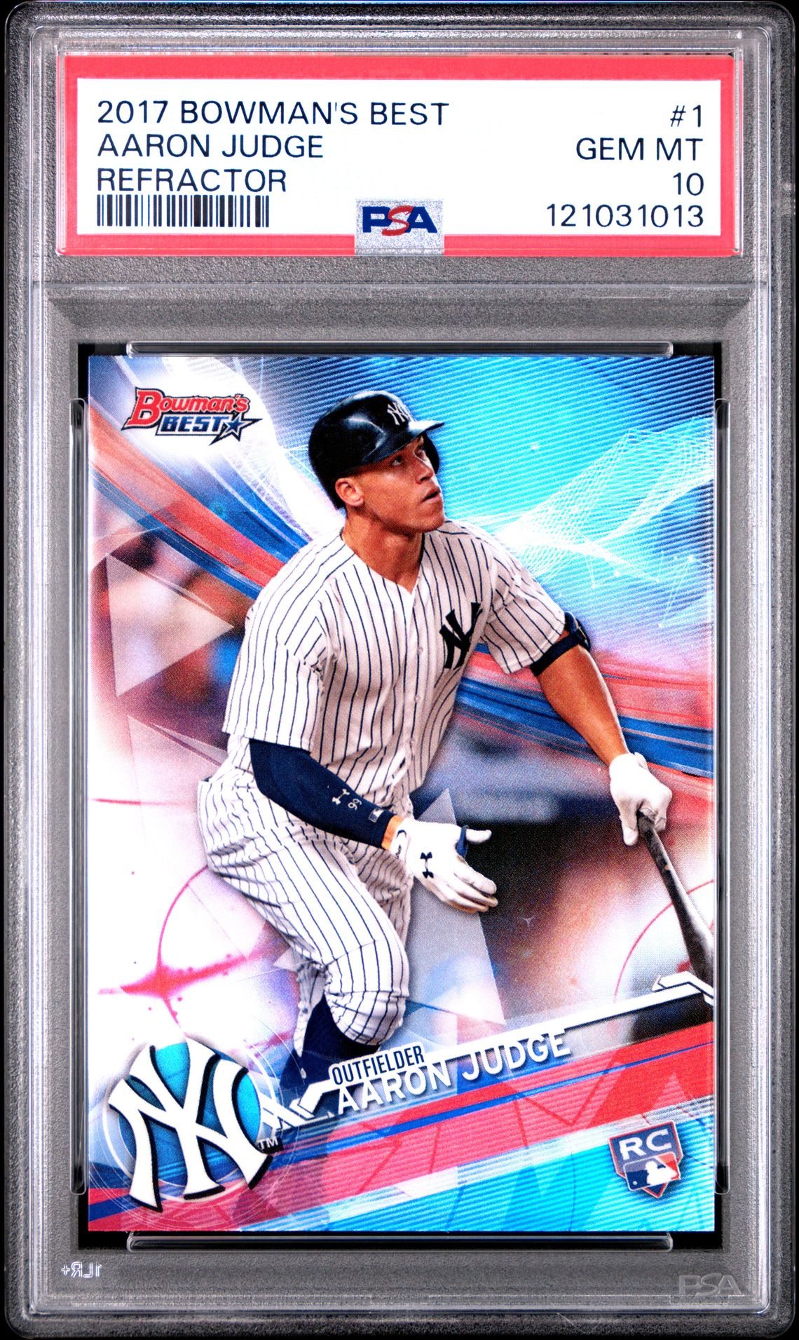 2017 Bowman BOWMAN'S BEST REFRACTOR #1 Aaron Judge front