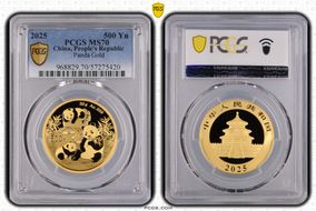 2025 500 Yn Panda Gold MS70