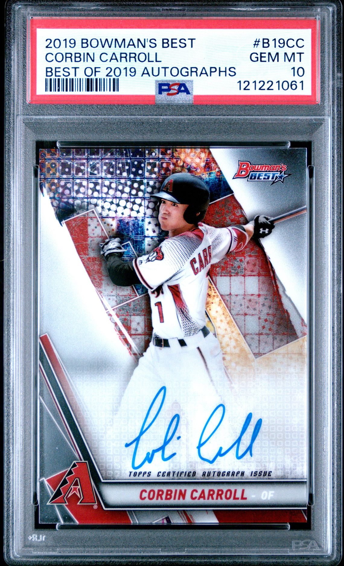 2019 Bowman BOWMAN'S BEST BEST OF 2019 AUTOGRAPHS #B19CC Corbin Carroll front
