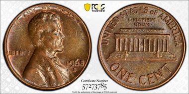 1968-S 1C AU55BN