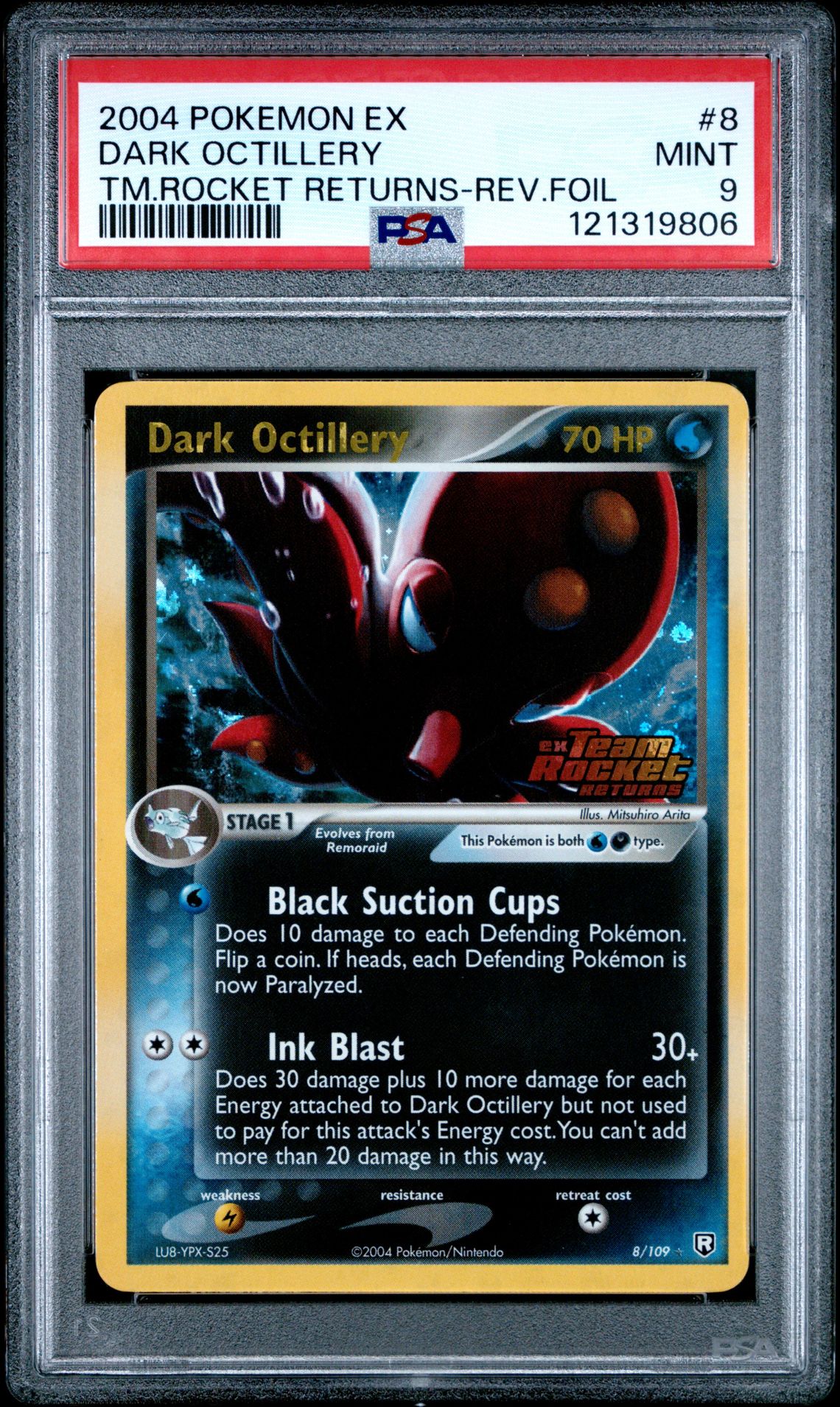 2004 Pokemon POKEMON EX TEAM ROCKET RETURNS TM.ROCKET RETURNS-REV.FOIL #8 Dark Octillery front