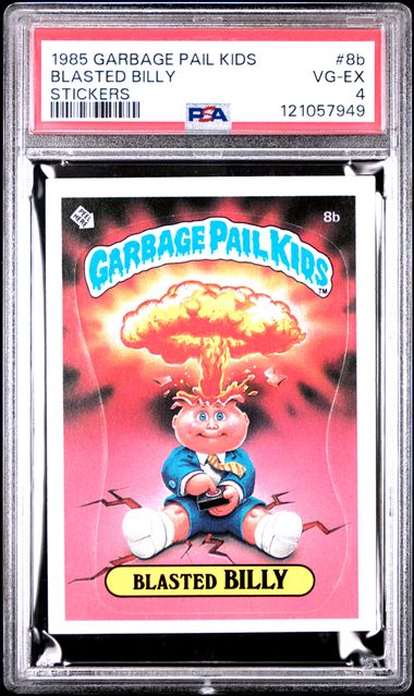 1985 Topps Garbage Pail Kids Series 1 STICKERS #8B Blasted Billy front