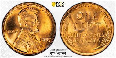 1955 1C MS65RD