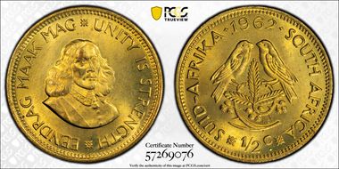 1962 1/2C MS64