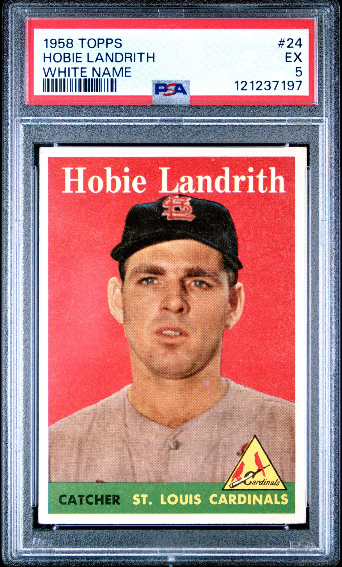 1958 Topps TOPPS WHITE NAME #24 Hobie Landrith front