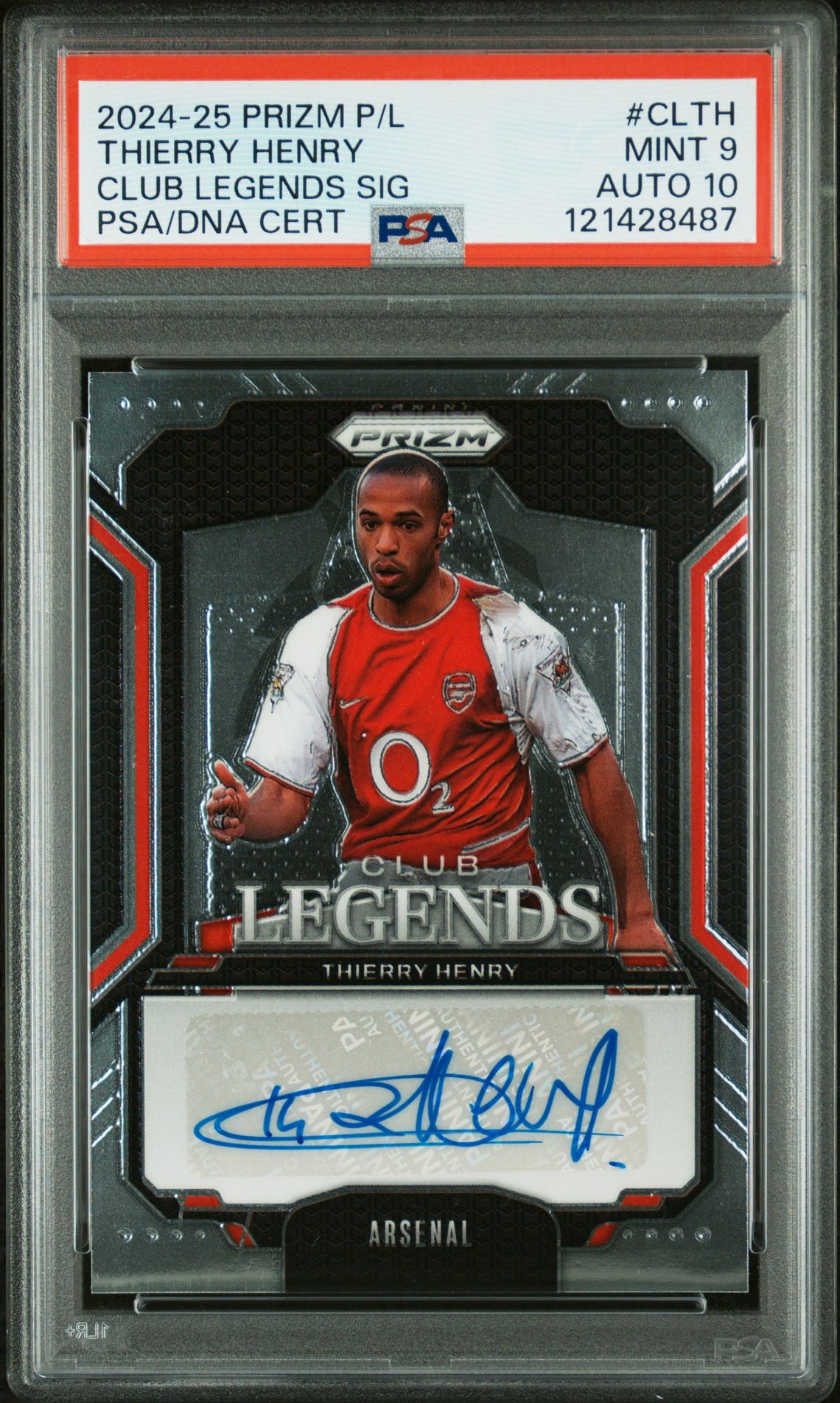 2024-25 Panini PANINI PRIZM PREMIER LEAGUE CLUB LEGENDS SIGNATURES #CLTH Thierry Henry front